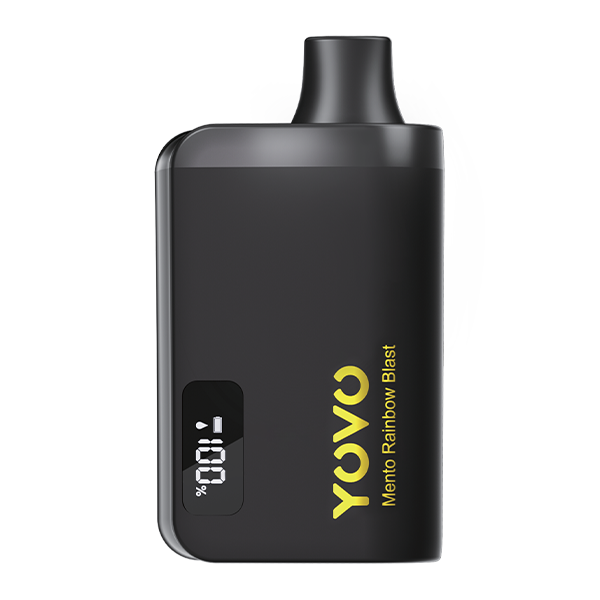 User holding a foger battery device with a filled pod, demonstrating proper vaping technique