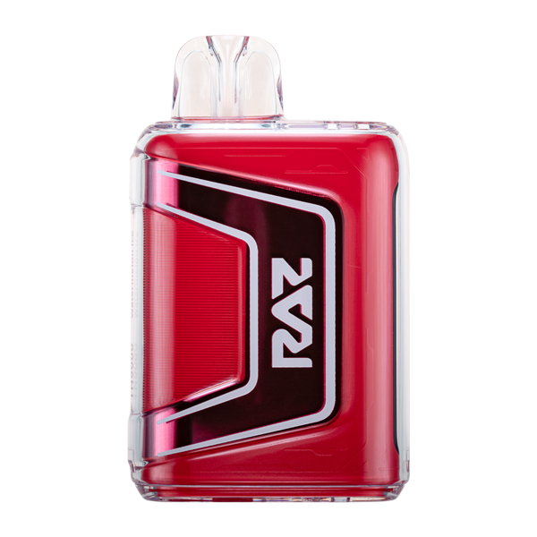 A sleek Lost Mary OS5000 device with cranberry soda lost mary flavor label, showing the vibrant red gradient and puff count indicator.