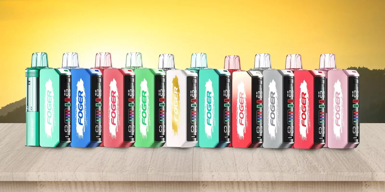 foger refill pods - A step-by-step visual guide showing how to properly fill a foger refill pod, highlighting the fill port and coil priming process