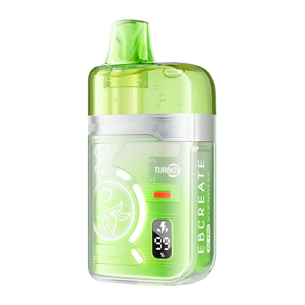 sour apple ice foger device cross section showing dual mesh coil and battery configuration