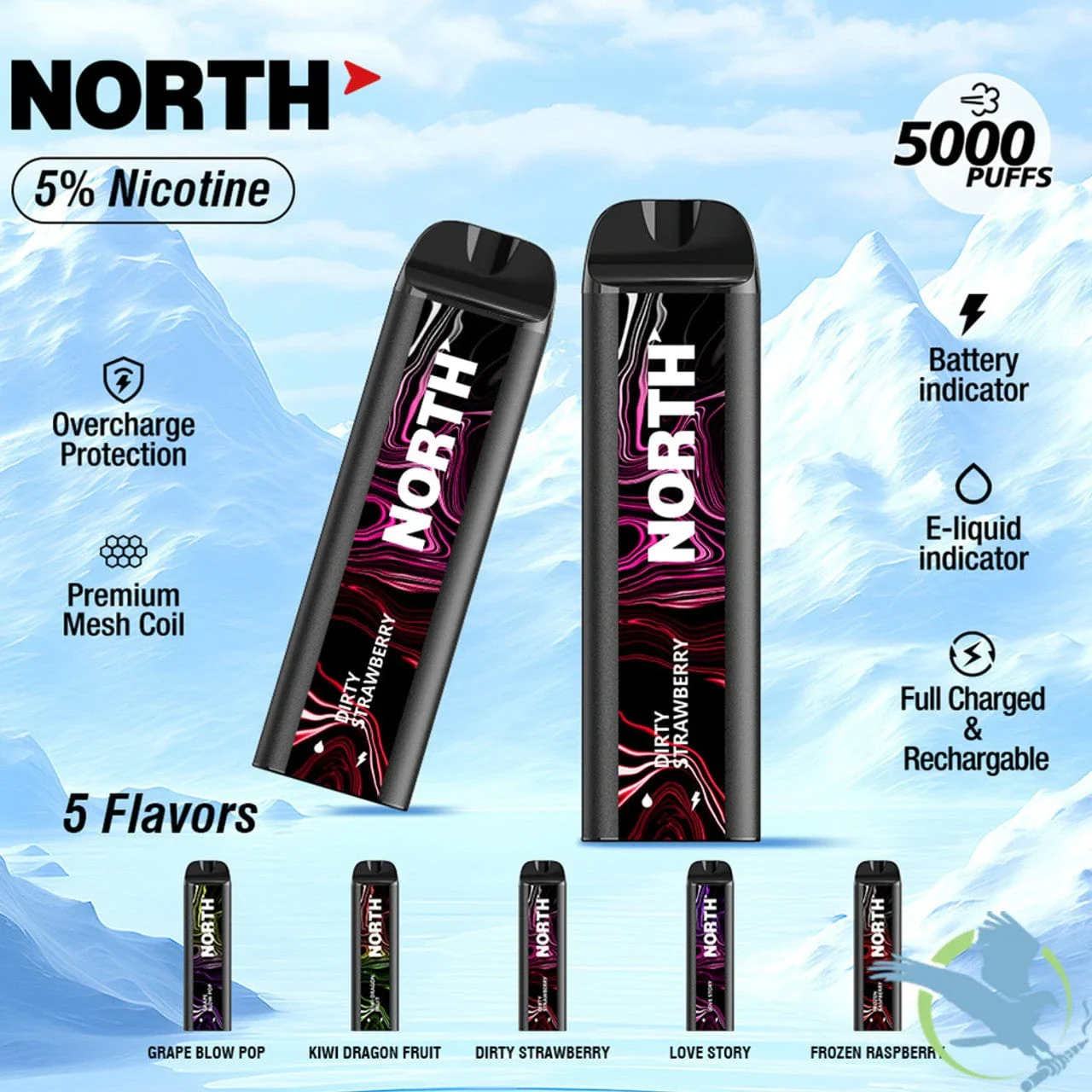 ut vapw North 5000 Disposable August 2025 release portable device