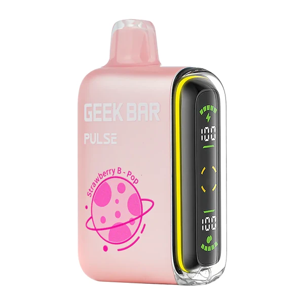 what flavor is b pop Strawberry B-Pop Geek Bar Pulse nicotine-free display